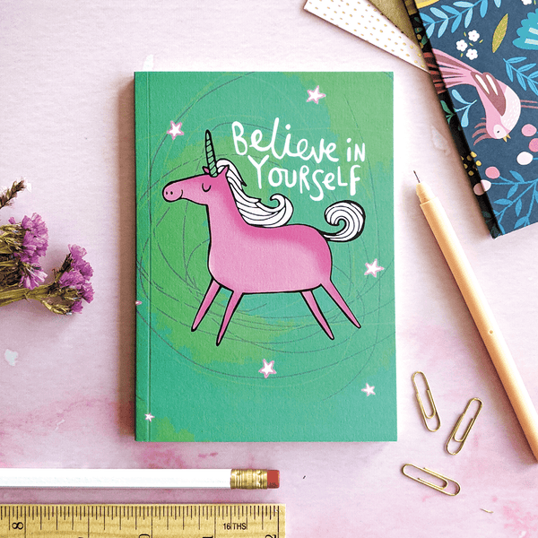 Whale & Bird - Believe In Yourself A6 Notebook