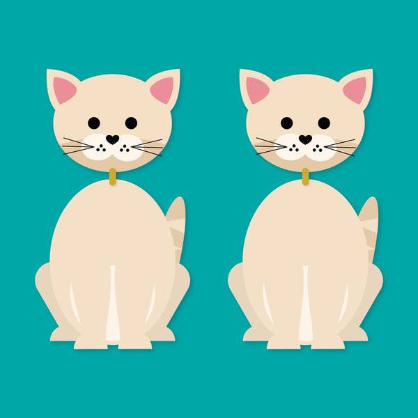 Hey There Munchquin - Cat animal danglies - lightweight wooden dangle earrings