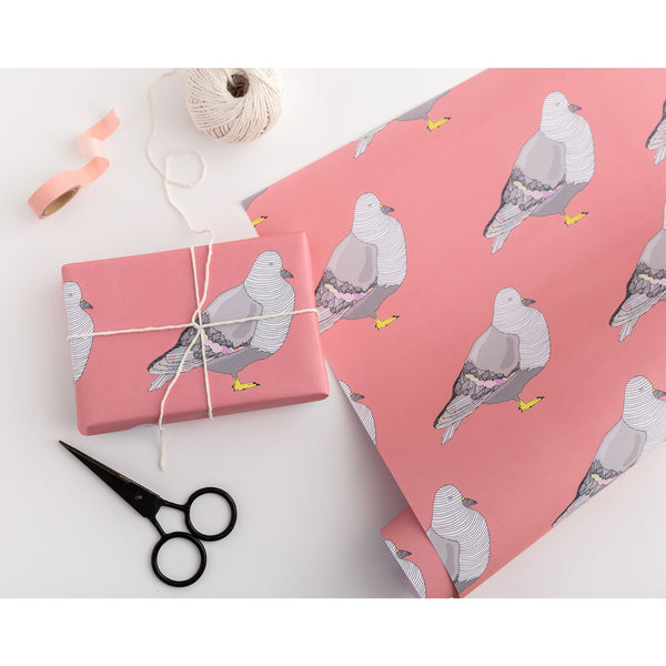 Wrapping Paper - Pink Pigeons