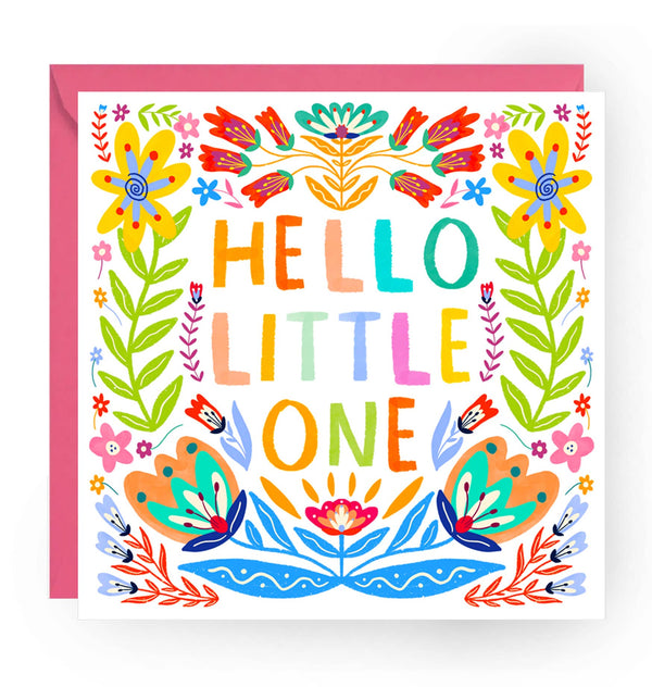 The Sunshine Bindery - Hello Little One Recycled Greetings Card
