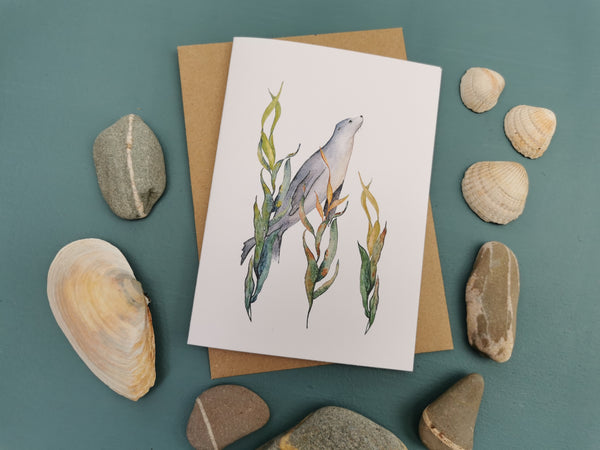 Sealion Greeting Card - The Butterfly and Toadstool