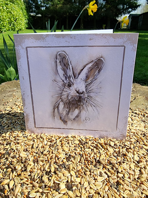 Rabbit Greeting Card - Julie Westwood