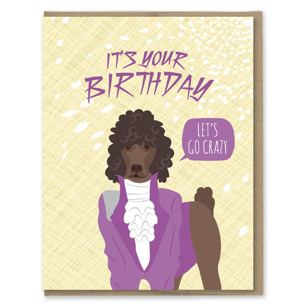 Modern Printed Matter - Prince Poodle Birthday Card