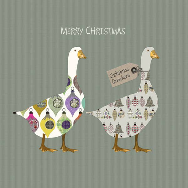 Sally Scaffardi Design -  Christmas Quackers card