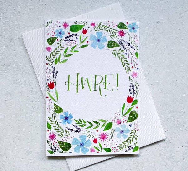 Eleri Haf Designs - Welsh "Hooray" Card - Hwre