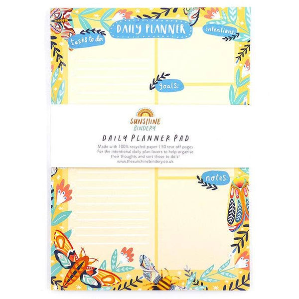 The Sunshine Bindery - Wild Wings A5 Daily Planner Notepad