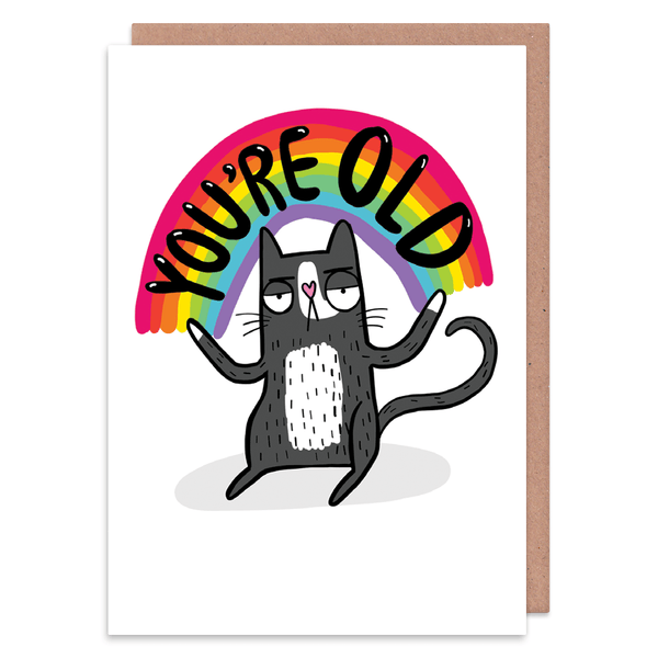 Whale & Bird - You're Old Greeting Card