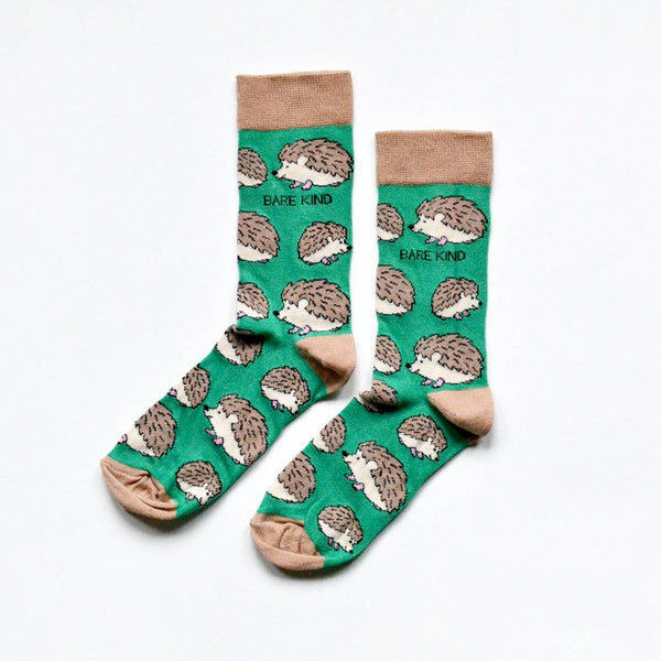 Bare Kind Socks - Bamboo Socks | Hedgehog Socks | Green Socks | UK Socks