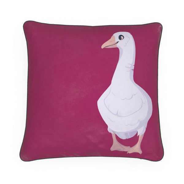 Magenta Goose Cushion