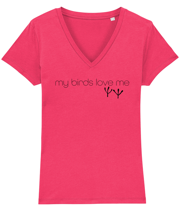 T-shirt - TEGAN V-  my birds love me