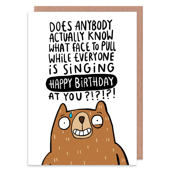 Whale & Bird - Birthday Face Greeting Card