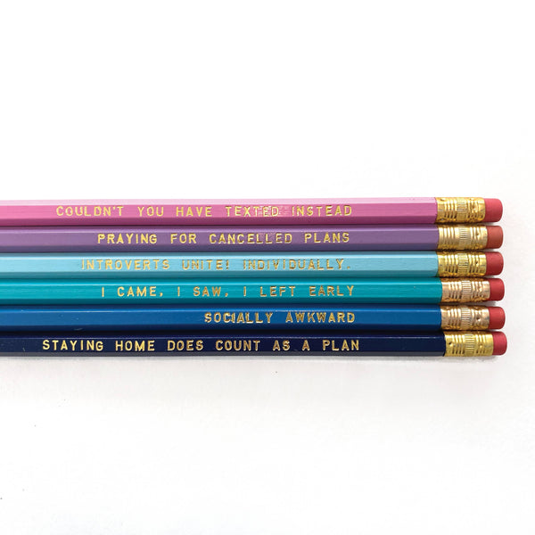 Slightly Stationery - Introvert Pencil Pack