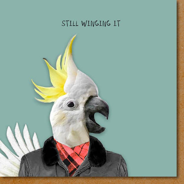 Sally Scaffardi Design - Still Winging it Greeting Card