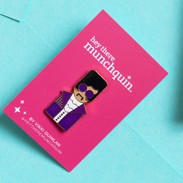 Hey There Munchquin - Little Icons David Attenborough inspired hard enamel pin