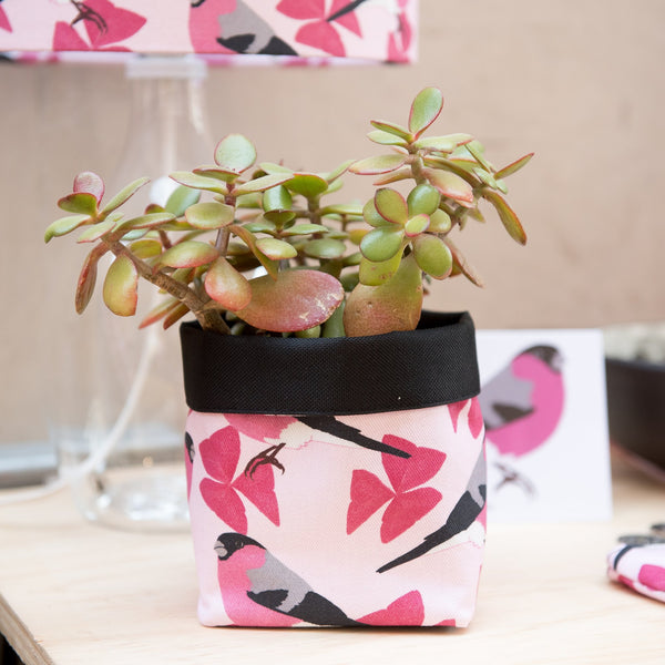 Textile Plant Pot - Bullfinch
