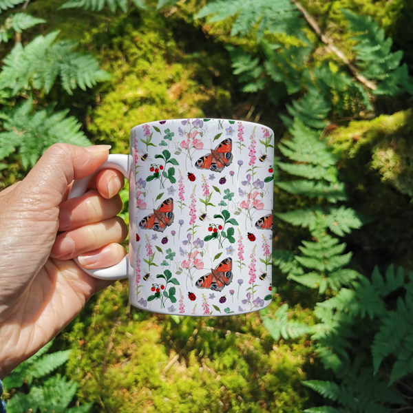 Butterfly Ceramic Mug - the Butterfly and Toadstool