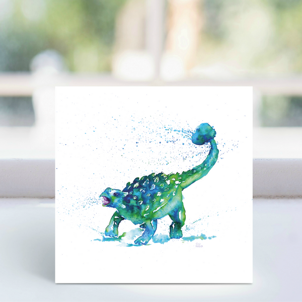 Ankylosaurus Card- Christine Dobbin Illustration