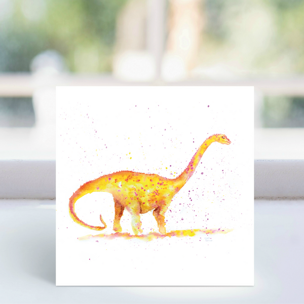 Diplodocus Card- Christine Dobbin Illustration