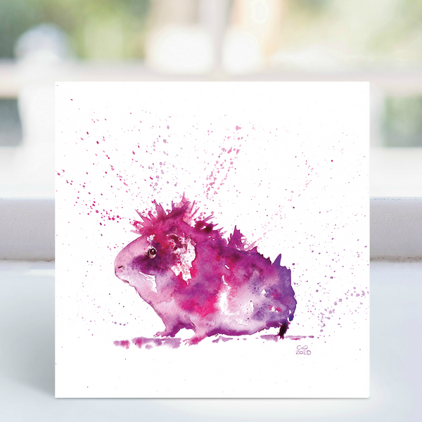 Pink Pig Card- Christine Dobbin Illustration