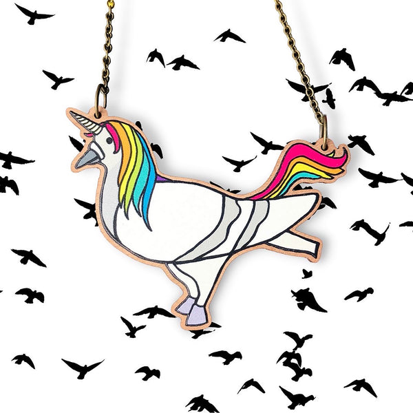 Fred the Pigeon Unicorn coosplay necklace