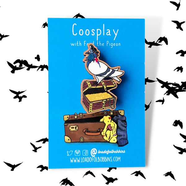 Pirate Pigeon Coosplay pin badge