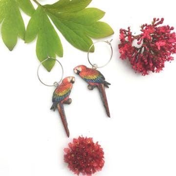 Macaw  earrings - Fen and Co