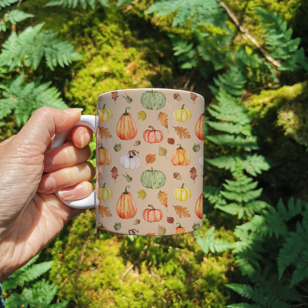 Pumpkin Ceramic Mug - the Butterfly and Toadstool