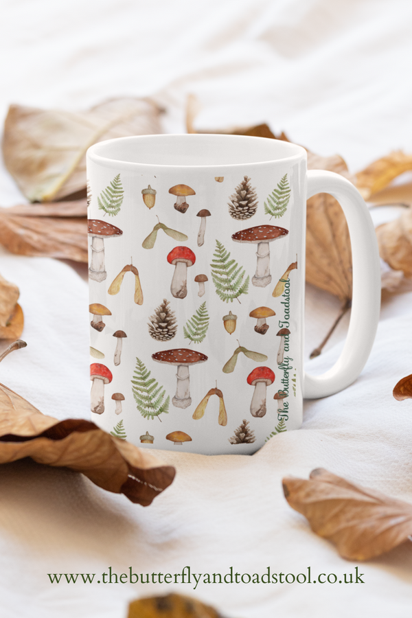 Red Toadstool Ceramic Mug - the Butterfly and Toadstool