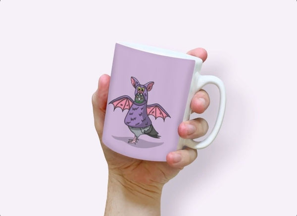 Halloween Bat Pigeon Mug