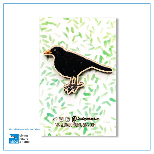 Blackbird lapel pin