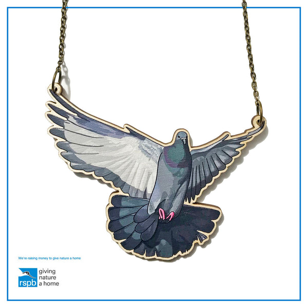 flying pigeon necklace by loadofolbobbins