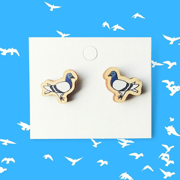Pigeon Stud Earrings