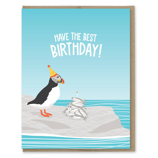 Modern Printed Matter - Best Birthday Puffin Card