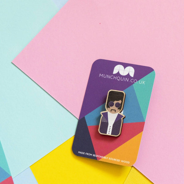 PRINCE - WOODEN BROOCH PIN