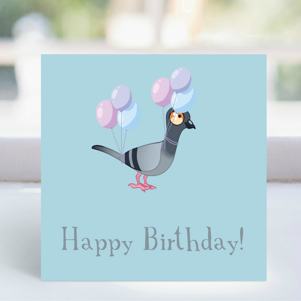 Balloon Pige Birthday - Pigeon Green LGP