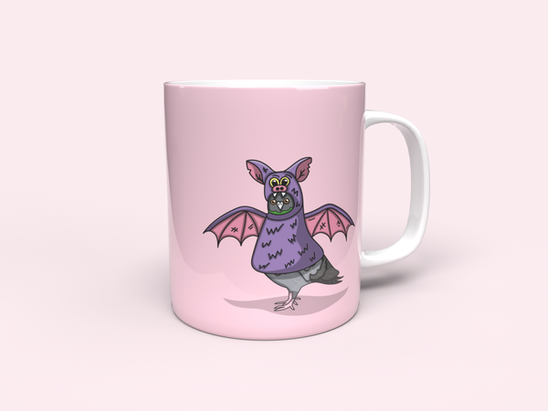 Halloween Bat Pigeon Mug