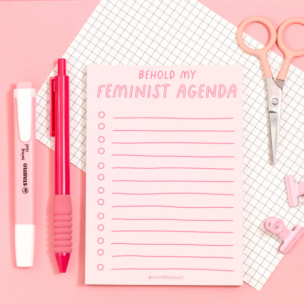 Fluffmallow - A6 feminist agenda notepad (4"x6")