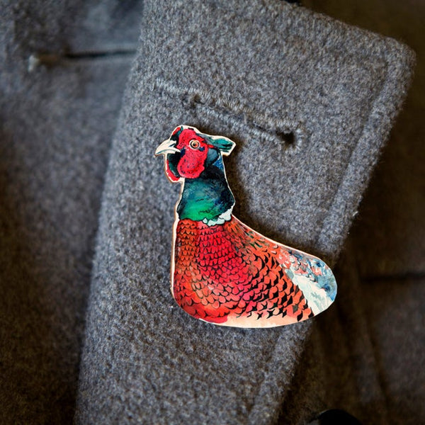 Wooden Pin  - Pheasant