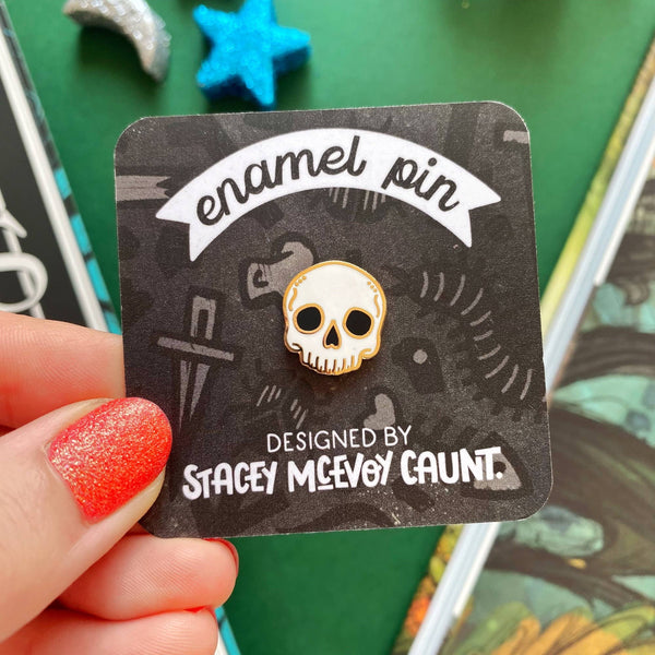 Stacey McEvoy Caunt - Mini Skull Enamel Pin
