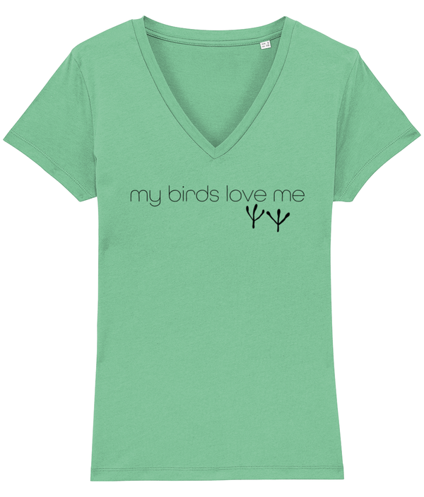 T-shirt - TEGAN V-  my birds love me