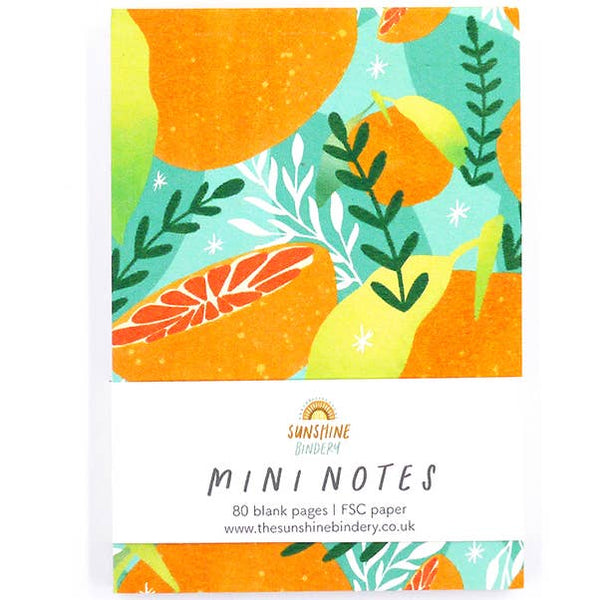 The Sunshine Bindery - Mini Notes A7 Tropicana Blank Notepad
