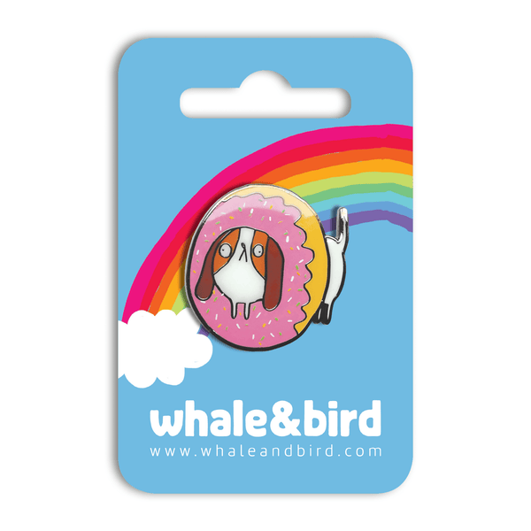Whale & Bird - Dognut Enamel Pin