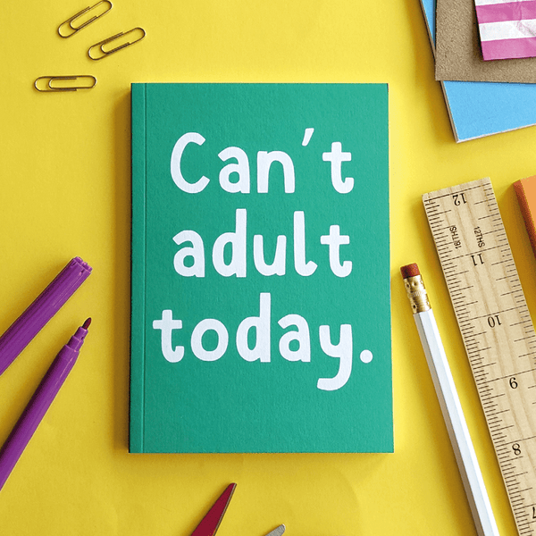 Whale & Bird - Can't Adult Today A6 Notebook | Stationery | Journals