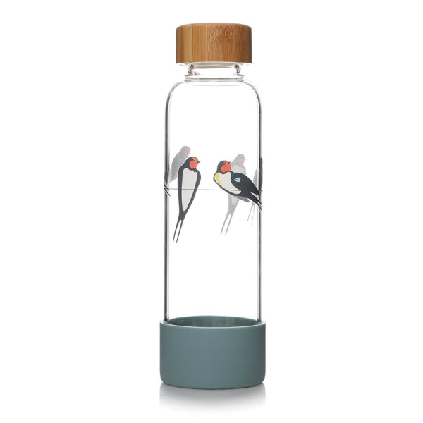Half Moon Bay By Design - Water Bottle Glass - RSPB (Swallows)