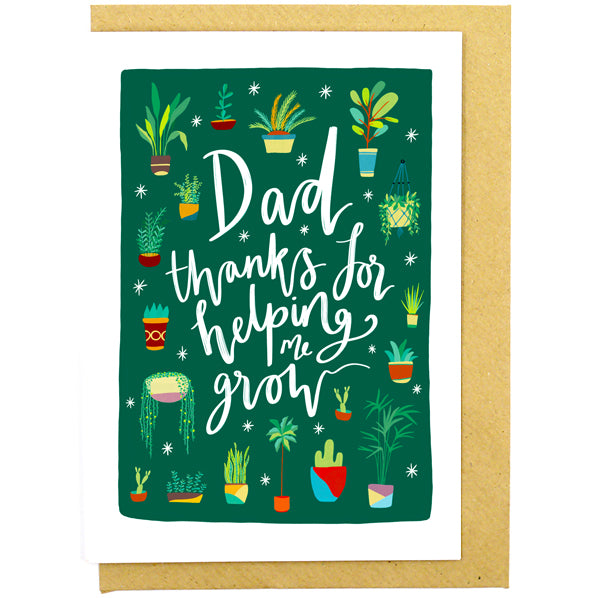 Dad, thank you for helping me grow Card - Sunshine Bindery