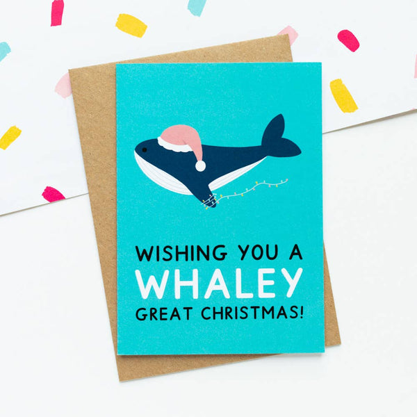 Jeff and the Squirrel - Whaley Great Christmas Whale Ocean Christmas Greeting Card