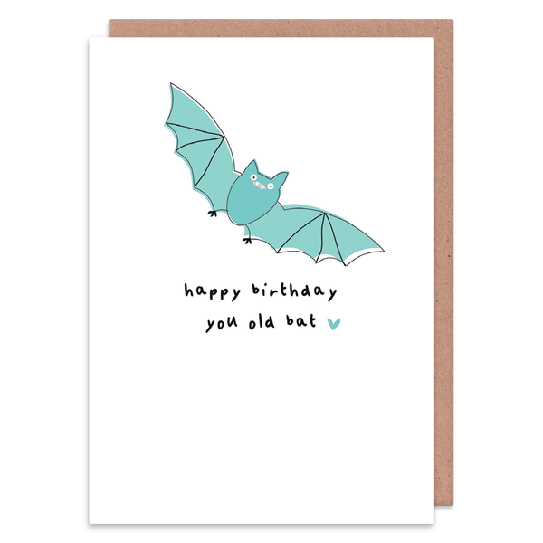 Whale & Bird - You Old Bat Greeting Card