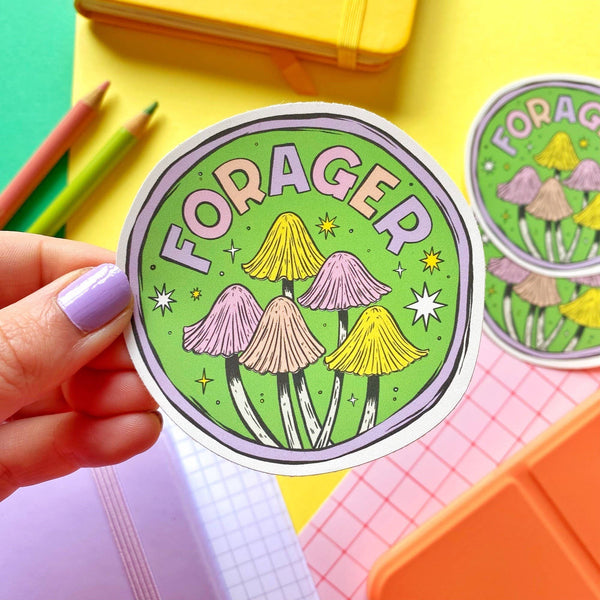 Stacey McEvoy Caunt - Mushroom Forager Sticker