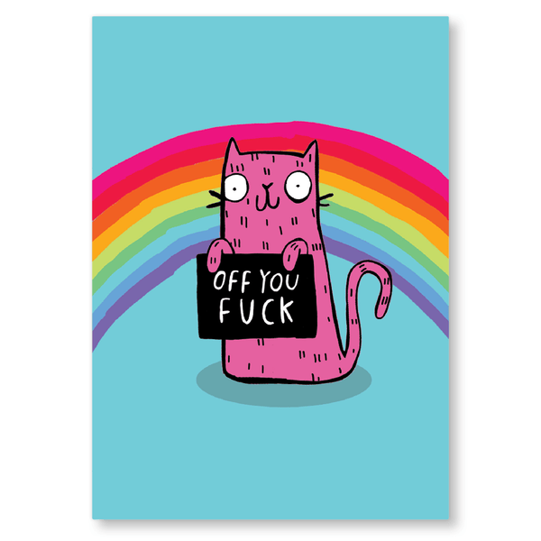 Whale & Bird - Off You Fuck Postcard