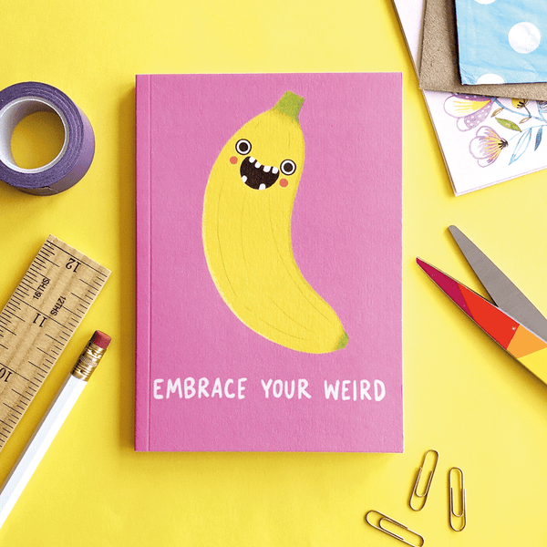 Whale & Bird - Embrace Your Weird A6 Notebook